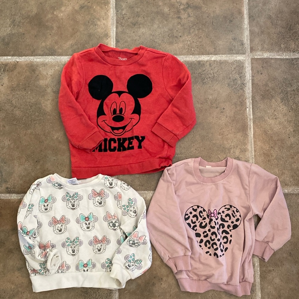 Mickey and Minnie Mouse sweatshirts